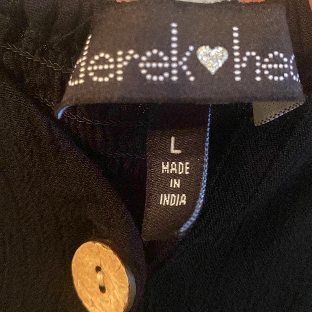 Derek Heart Black jumpsuit with Button Accents - Picture 10 of 11